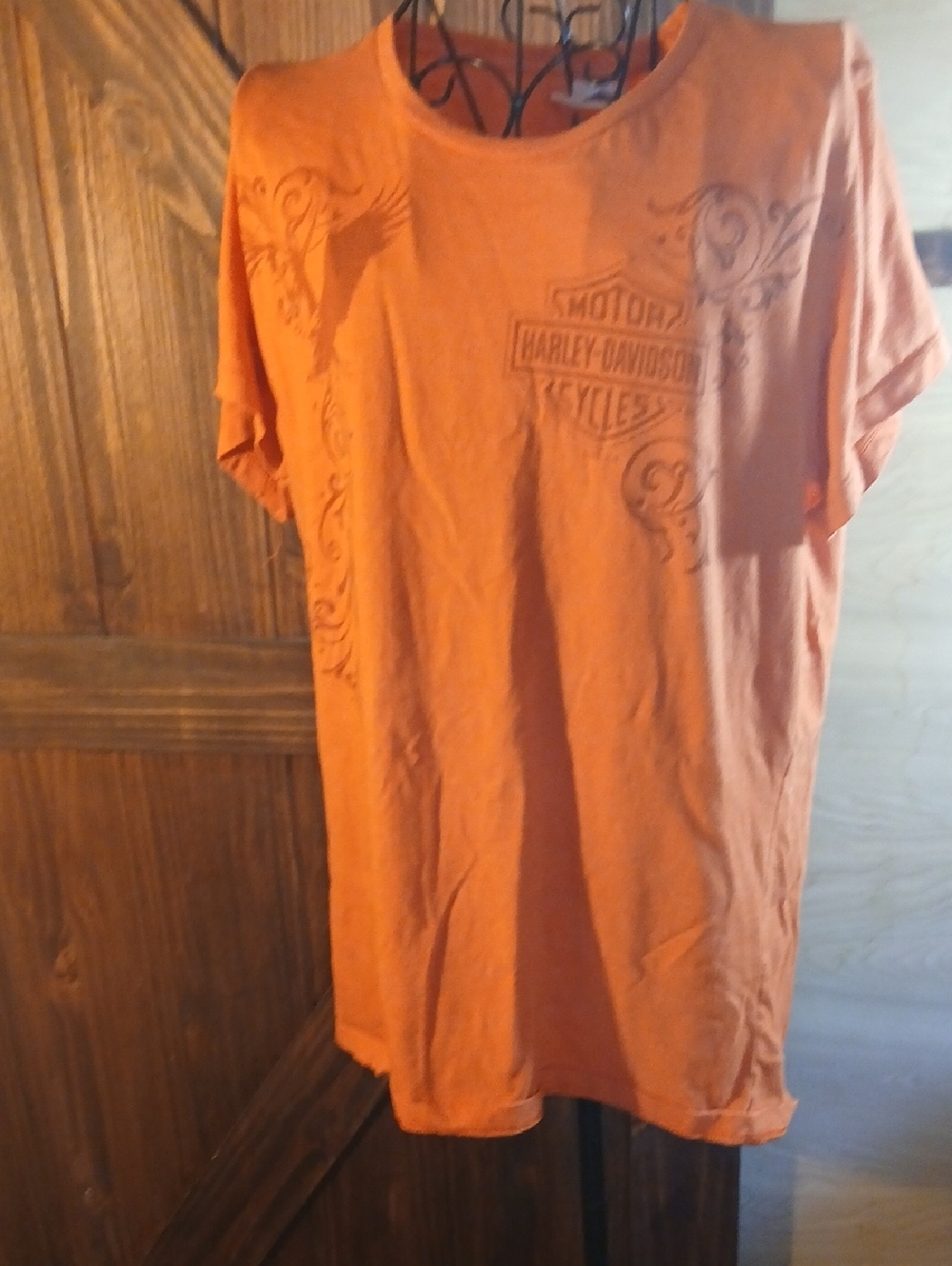 Harley-Davidson Orange Short Sleeve Graphic Tee